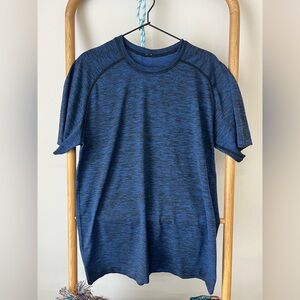 lululemon athletica Heathered Blue metal vent tech tee